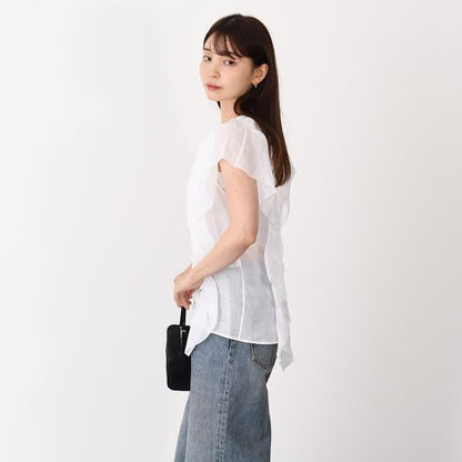 CHLOE sleeveless ruffle top 