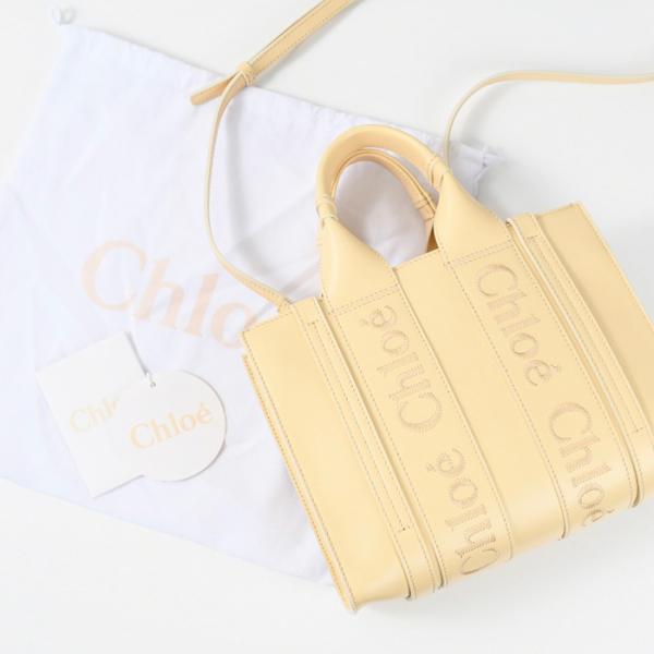CHLOE WOODY カーフスキンレザースモールバッグ