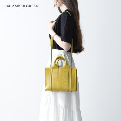 CHLOE WOODY カーフスキンレザースモールバッグ