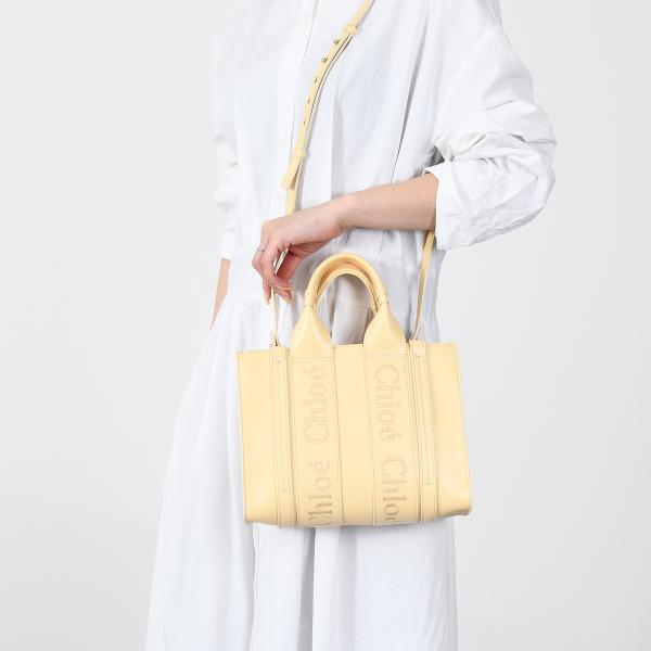 CHLOE WOODY カーフスキンレザースモールバッグ
