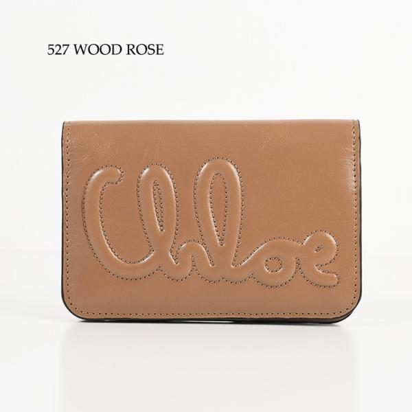 CHLOE シャイニーレザー製クロエ Cバイフォールドウォレット