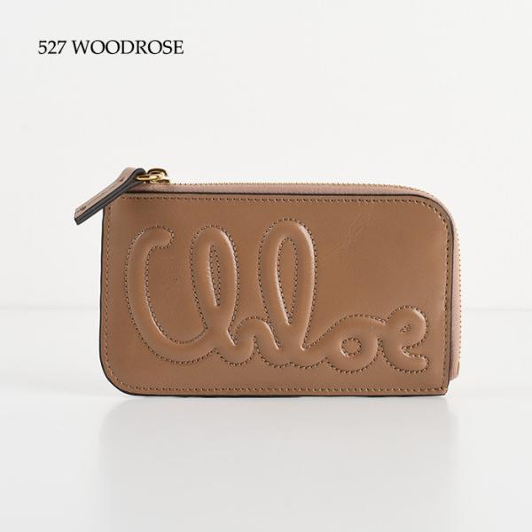 CHLOE シャイニーレザー製クロエ Cカードスロット付きスモールウォレット