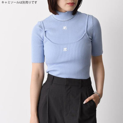Courreges REEDITION 半袖リブニットセーター