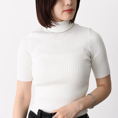 Courreges REEDITION 半袖リブニットセーター