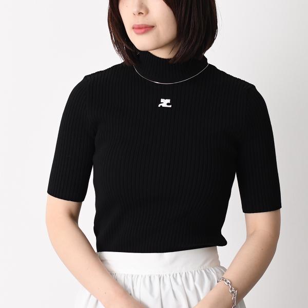 Courreges REEDITION 半袖リブニットセーター