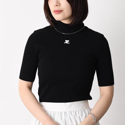Courreges REEDITION 半袖リブニットセーター