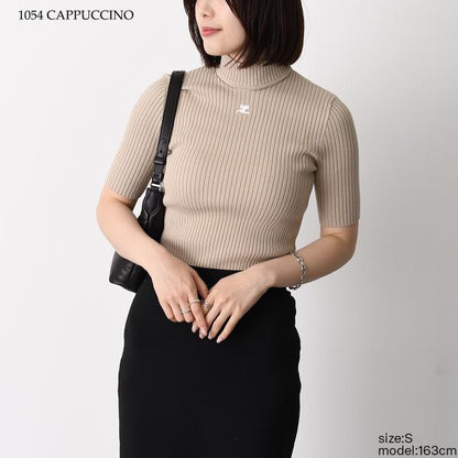 Courreges REEDITION 半袖リブニットセーター