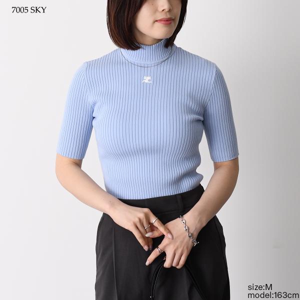 Courreges REEDITION 半袖リブニットセーター