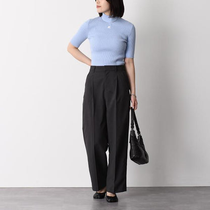 Courreges REEDITION 半袖リブニットセーター