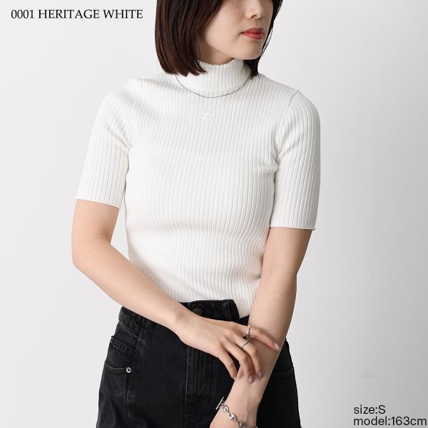 Courreges REEDITION 半袖リブニットセーター