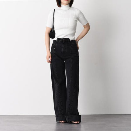 Courreges REEDITION 半袖リブニットセーター