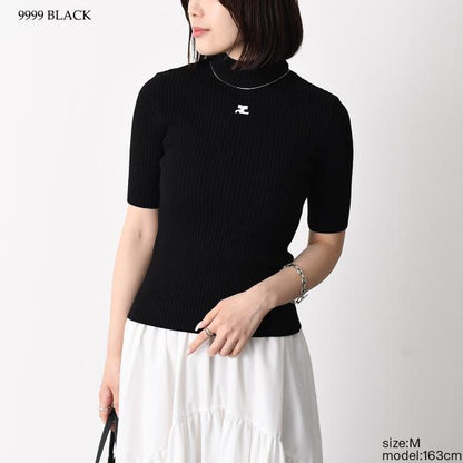 Courreges REEDITION 半袖リブニットセーター