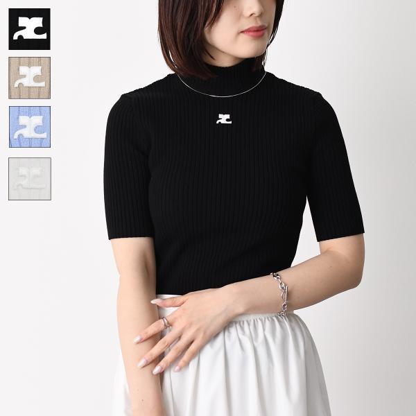Courreges REEDITION 半袖リブニットセーター