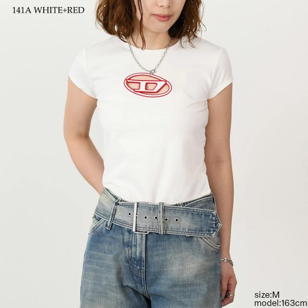 DIESEL T-ANGIE コットンジャージーTシャツ スリムフィット