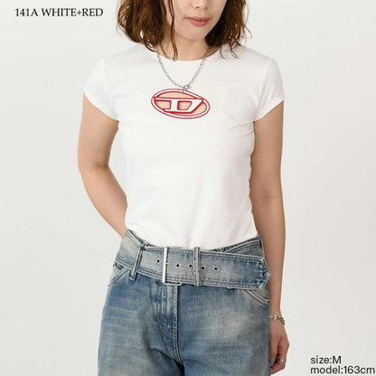 DIESEL T-ANGIE コットンジャージーTシャツ スリムフィット