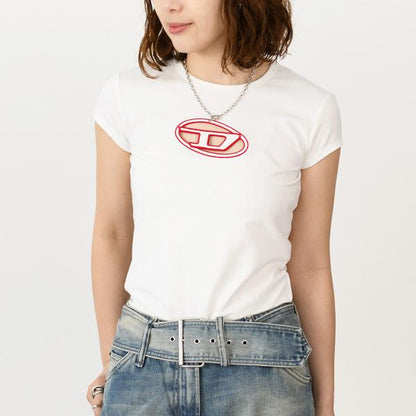 DIESEL T-ANGIE コットンジャージーTシャツ スリムフィット