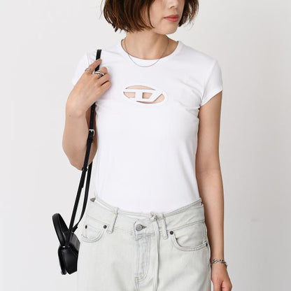 DIESEL T-ANGIE コットンジャージーTシャツ スリムフィット