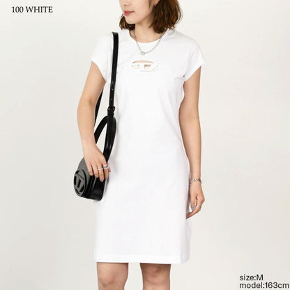 DIESEL D-ANGIEL Cotton Jersey Mini Dress 