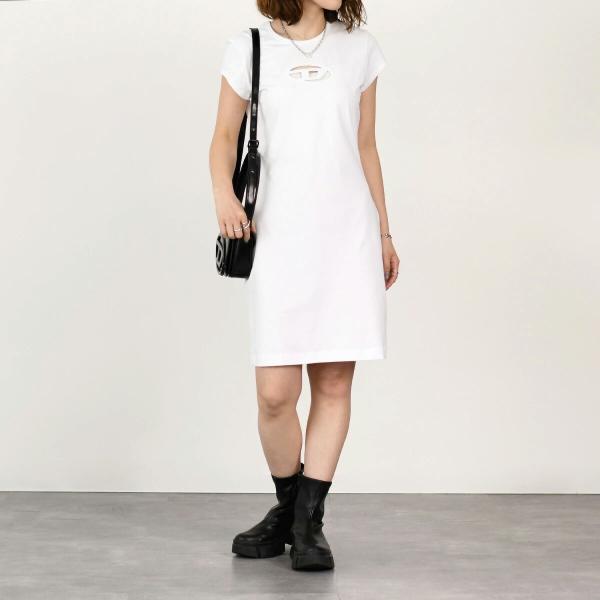 DIESEL D-ANGIEL Cotton Jersey Mini Dress 