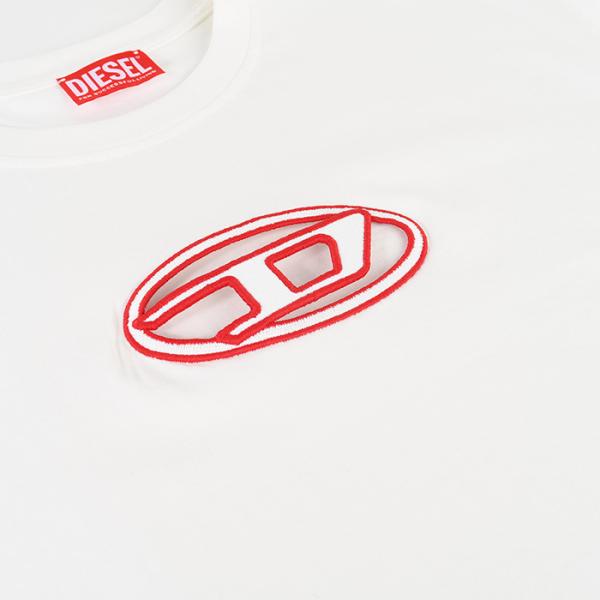 DIESEL T-BUXT-CROP-OD コットンジャージーTシャツ リラックスフィット