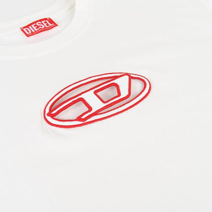 DIESEL T-BUXT-CROP-OD コットンジャージーTシャツ リラックスフィット