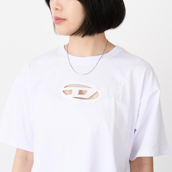 DIESEL T-BUXT-CROP-OD Cotton Jersey T-Shirt Relaxed Fit 