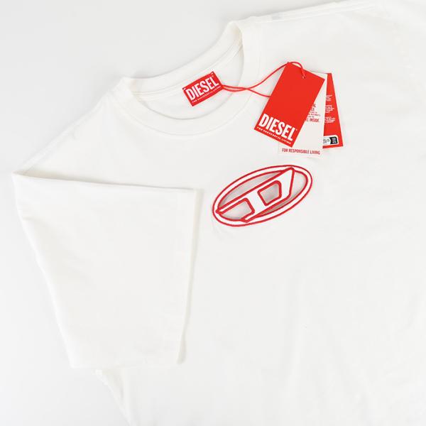 DIESEL T-BUXT-CROP-OD コットンジャージーTシャツ リラックスフィット