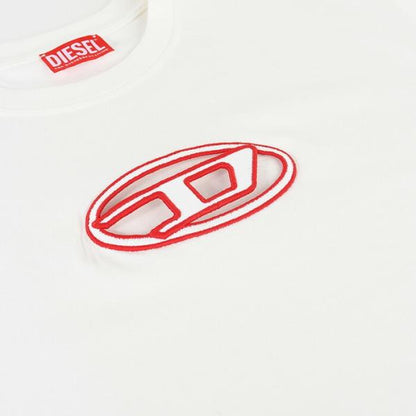 DIESEL T-BUXT-CROP-OD Cotton Jersey T-Shirt Relaxed Fit 