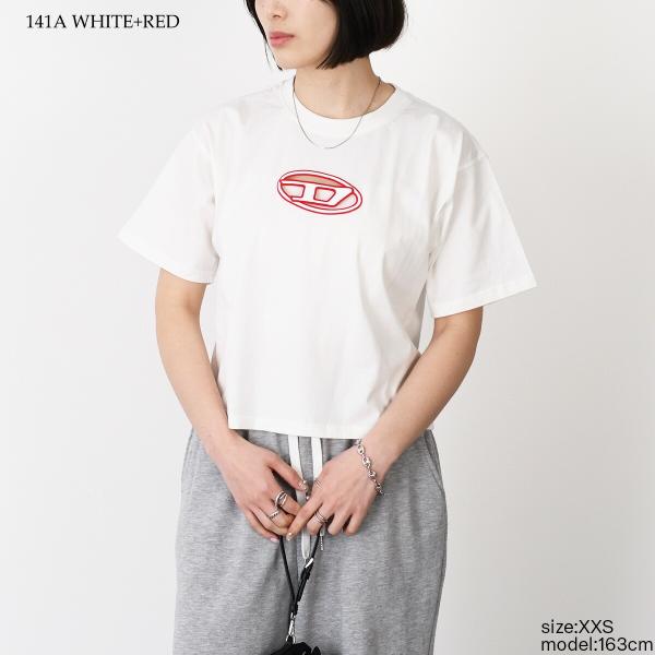 DIESEL T-BUXT-CROP-OD Cotton Jersey T-Shirt Relaxed Fit 