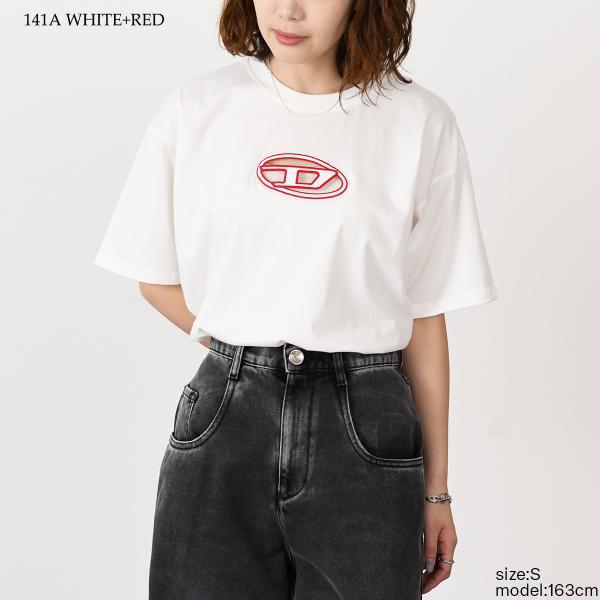 DIESEL T-BUXT-CROP-OD コットンジャージーTシャツ リラックスフィット