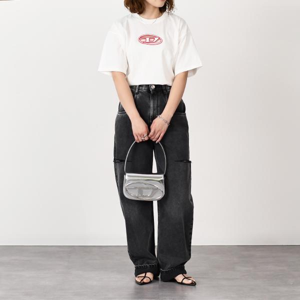 DIESEL T-BUXT-CROP-OD コットンジャージーTシャツ リラックスフィット