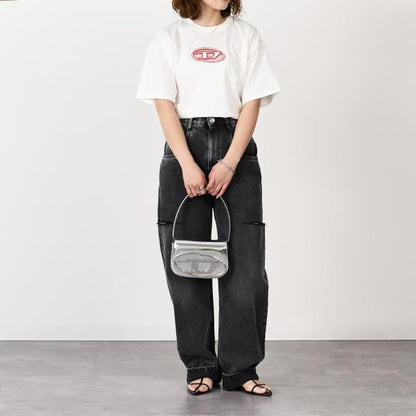 DIESEL T-BUXT-CROP-OD コットンジャージーTシャツ リラックスフィット