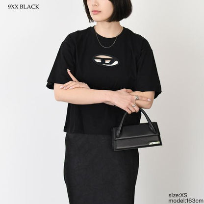 DIESEL T-BUXT-CROP-OD Cotton Jersey T-Shirt Relaxed Fit 