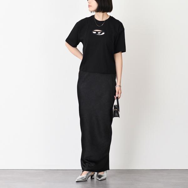 DIESEL T-BUXT-CROP-OD Cotton Jersey T-Shirt Relaxed Fit 