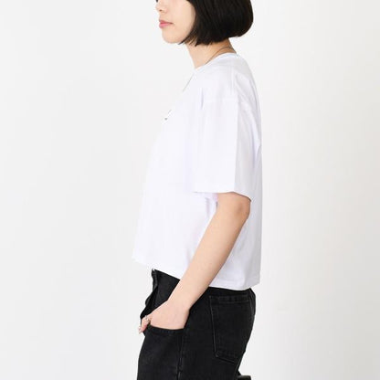 DIESEL T-BUXT-CROP-OD Cotton Jersey T-Shirt Relaxed Fit 