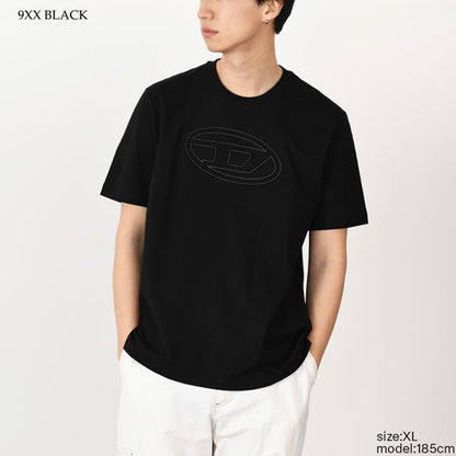 DIESEL T-ADJUST-BIGOVAL コットンジャージーTシャツ レギュラーフィット