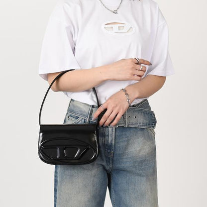 DIESEL 1DR ワンダー ミラーレザーショルダーバッグ