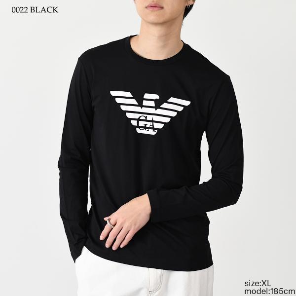 EMPORIO ARMANI 피마저지 로고 프린트 탑스 