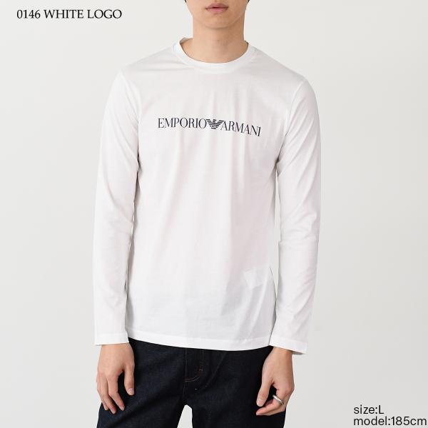 EMPORIO ARMANI 피마저지 로고 프린트 탑스 