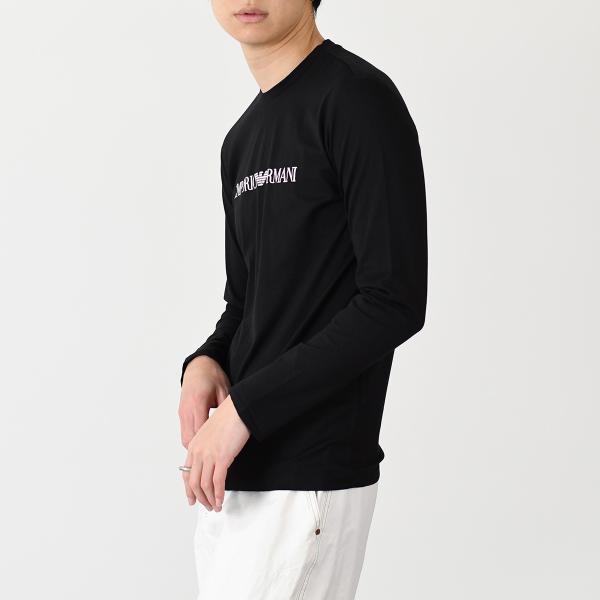 EMPORIO ARMANI 피마저지 로고 프린트 탑스 