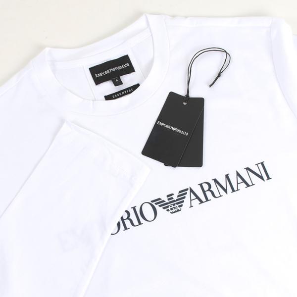 EMPORIO ARMANI 피마저지 로고 프린트 탑스 