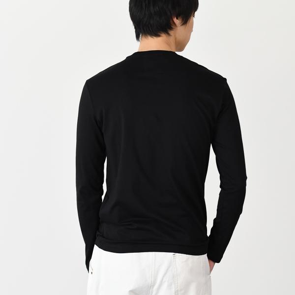 EMPORIO ARMANI 피마저지 로고 프린트 탑스 