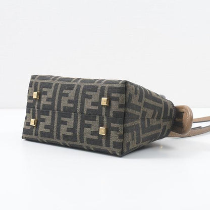 FENDI Small Boston bag in brown FF fabric 