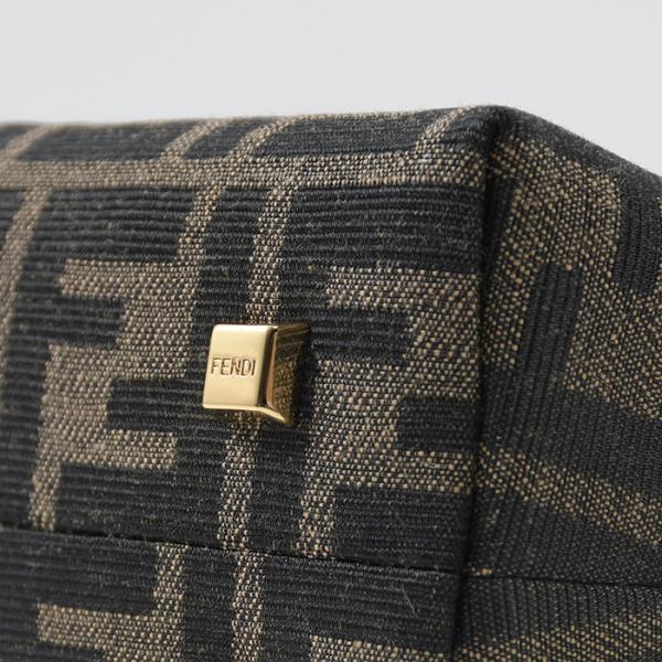 FENDI Small Boston bag in brown FF fabric 