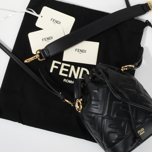 FENDI モン トレゾール レザー ミニバッグ FFモチーフ