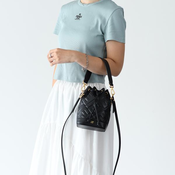 FENDI モン トレゾール レザー ミニバッグ FFモチーフ
