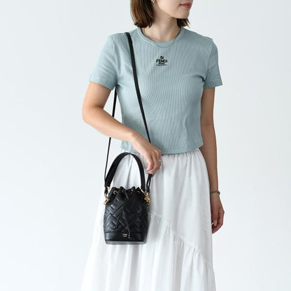 FENDI モン トレゾール レザー ミニバッグ FFモチーフ