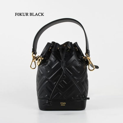 FENDI モン トレゾール レザー ミニバッグ FFモチーフ