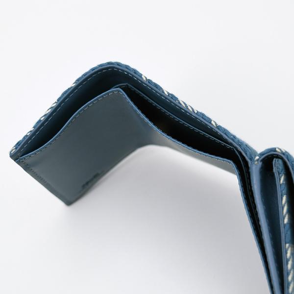 FENDI フェンディ バゲット マイクロ 三つ折り財布 ブルーデニム調FFジャカード