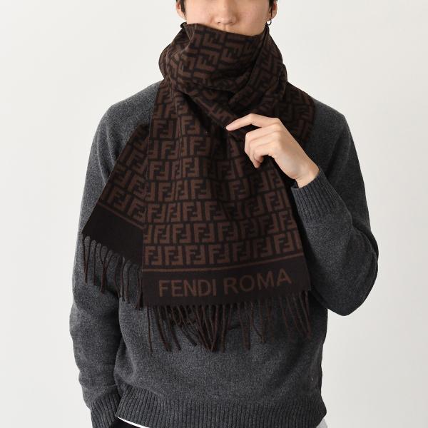 FENDI FF wool and cashmere scarf 